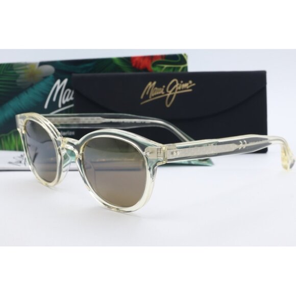 Maui Jim Joy Ride M J841-21D Light Pink Oval Sunglasses Brown polarized Lens - Picture 1 of 8